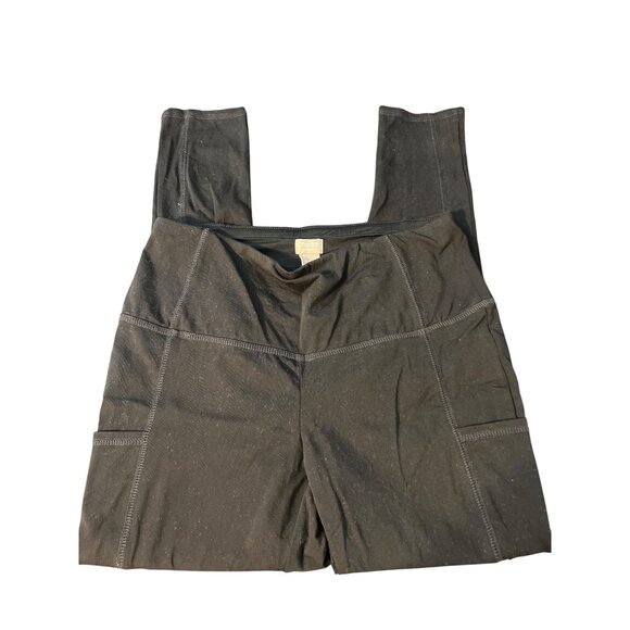 Chicos Zenergy Black Athletic Leggings Side Pockets High Waist Workout Pants - Picture 1 of 5